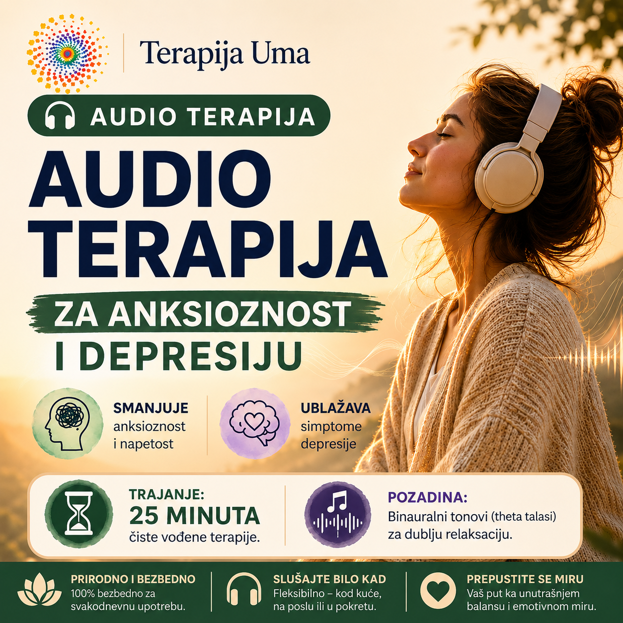 AUDIO TERAPIJA ZA ANKSIOZNOST I DEPRESIJU
