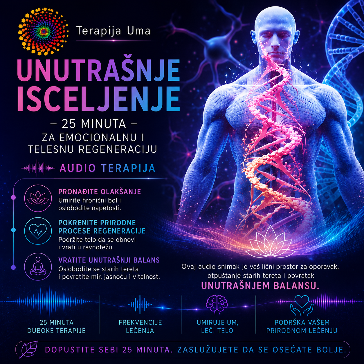 UNUTRAŠNJE ISCELJENJE - 25 MINUTA ZA EMOCIONALNU I TELESNU REGENERACIJU