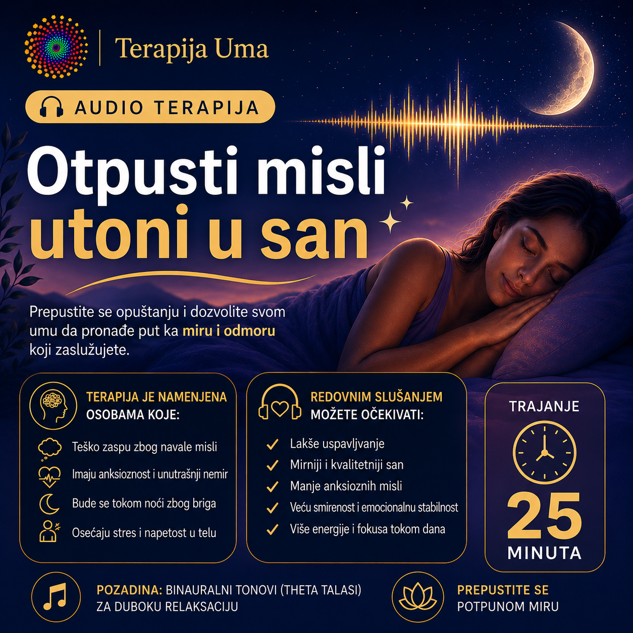AUDIO TERAPIJA “OTPUSTI MISLI, UTONI U SAN”