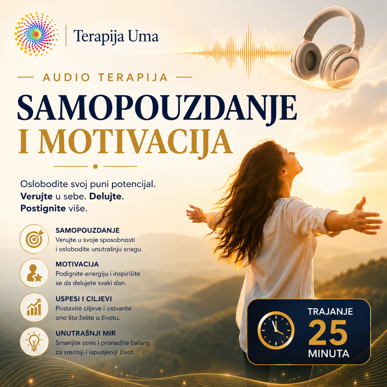 AUDIO TERAPIJA ZA SAMOPOUZDANJE I MOTIVACIJU